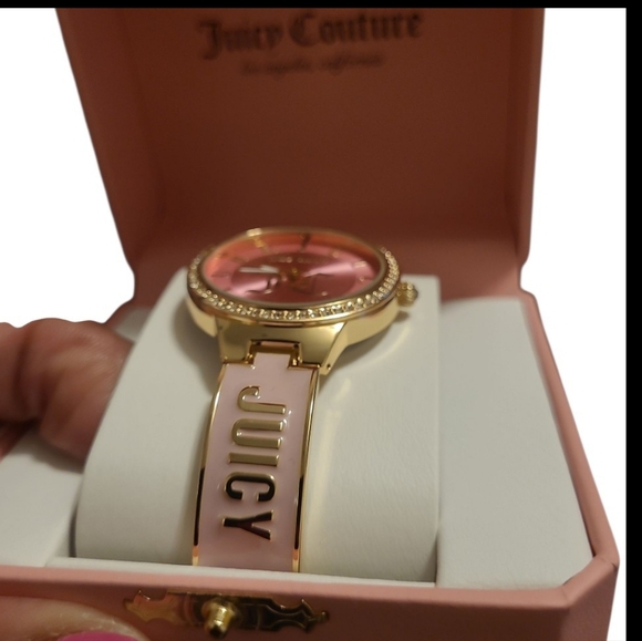 Juicy Couture Pink and Gold Women's Watch - Picture 6 of 10